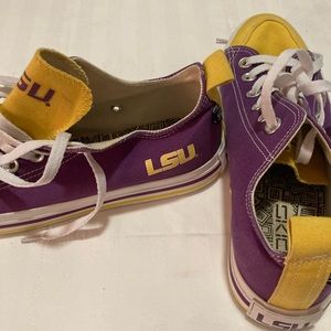 LSU low canvas shoes